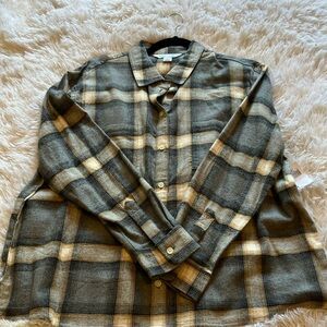 Plaid Button-Up Shirt